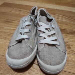 Ladies Casual Canvas Sneakers - Gray